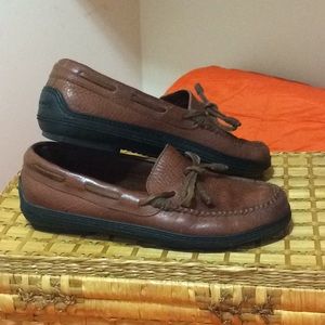 Cole Haan Driving Loafers 7 AA Brown Leath…